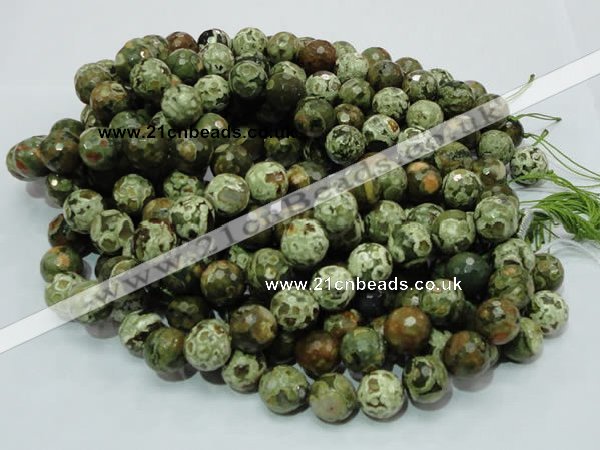 CRH60 15.5 inches 18mm faceted round rhyolite beads wholesale