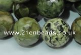 CRH61 15.5 inches 20mm faceted round rhyolite beads wholesale