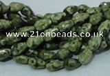 CRH62 15.5 inches 6*8mm faceted teardrop rhyolite beads wholesale