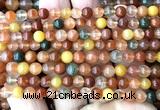 CRH621 15 inches 6mm round red rabbit hair quartz beads wholesale