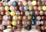 CRH623 15 inches 10mm round red rabbit hair quartz beads wholesale