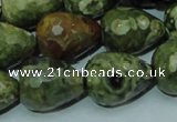 CRH65 15.5 inches 15*20mm faceted teardrop rhyolite beads wholesale