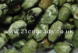 CRH67 15.5 inches 8*13mm faceted rice rhyolite beads wholesale