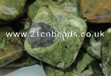 CRH76 15.5 inches 25*25mm faceted rhombic rhyolite beads wholesale