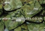 CRH81 15.5 inches 18*25mm faceted rectangle rhyolite beads wholesale