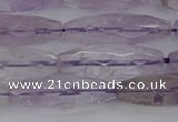 CRI04 15.5 inches 10*30mm faceted rice amethyst beads wholesale