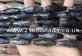 CRI152 15.5 inches 10*30mm faceted rice iolite gemstone beads