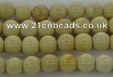 CRI201 15.5 inches 6mm round riverstone beads wholesale