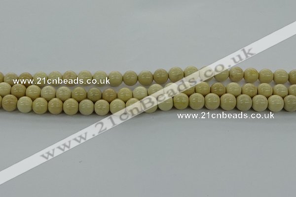 CRI202 15.5 inches 8mm round riverstone beads wholesale