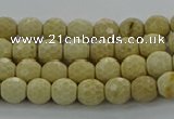 CRI210 15.5 inches 4mm faceted round riverstone beads wholesale