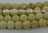 CRI211 15.5 inches 6mm faceted round riverstone beads wholesale