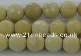 CRI212 15.5 inches 8mm faceted round riverstone beads wholesale