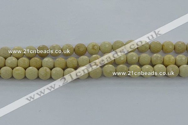 CRI214 15.5 inches 12mm faceted round riverstone beads wholesale