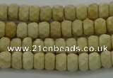 CRI220 15.5 inches 4*6mm faceted rondelle riverstone beads
