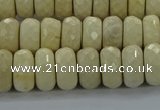 CRI223 15.5 inches 8*12mm faceted rondelle riverstone beads