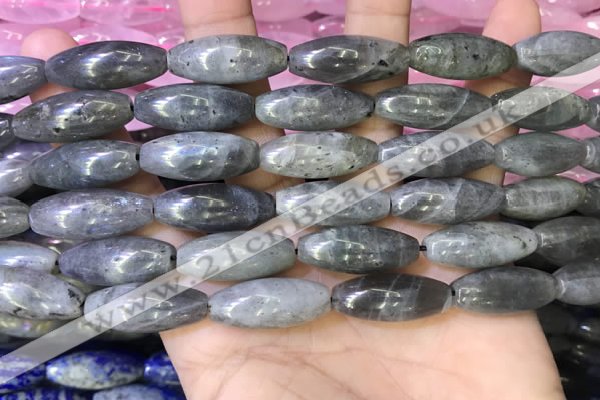 CRI305 15.5 inches 10*25mm rice labradorite beads wholesale