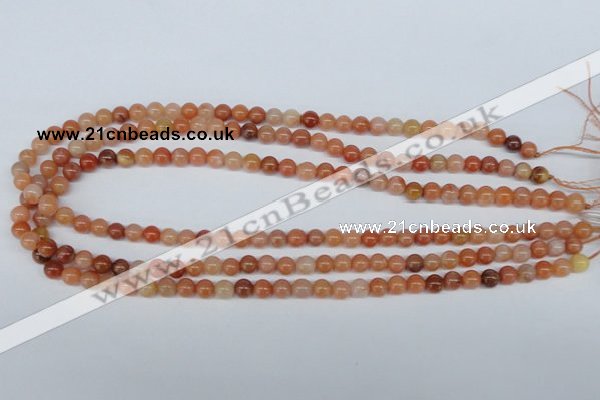 CRJ200 15.5 inches 6mm round natural red jade gemstone beads