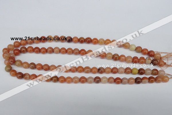 CRJ201 15.5 inches 8mm round natural red jade gemstone beads