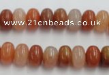 CRJ204 15 inches 7*12mm rondelle natural red jade beads