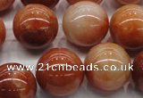 CRJ504 15.5 inches 12mm round red jade gemstone beads