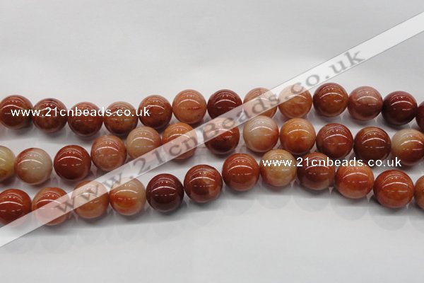 CRJ504 15.5 inches 12mm round red jade gemstone beads