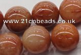 CRJ506 15.5 inches 16mm round red jade gemstone beads