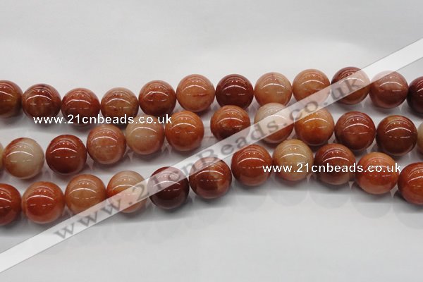 CRJ506 15.5 inches 16mm round red jade gemstone beads