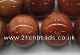 CRJ507 15.5 inches 18mm round red jade gemstone beads