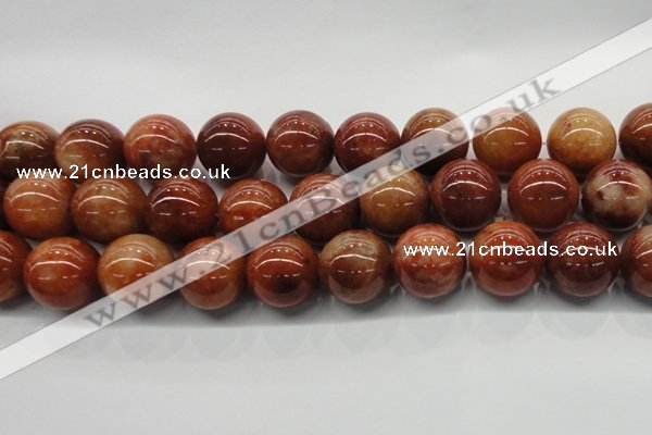 CRJ507 15.5 inches 18mm round red jade gemstone beads