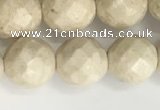 CRJ628 15.5 inches 8mm round white fossil jasper beads wholesale