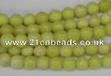 CRO02 15.5 inches 6mm round lemon jade gemstone beads wholesale