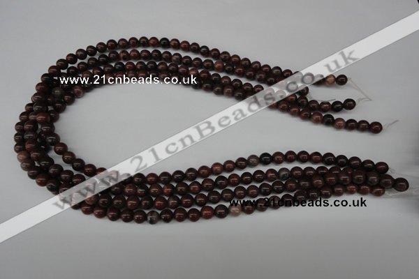 CRO05 15.5 inches 6mm round red picture jasper beads wholesale