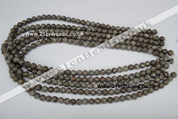 CRO07 15.5 inches 6mm round Chinese leopard skin jasper beads