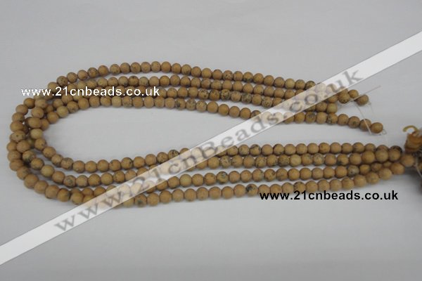 CRO08 15.5 inches 6mm round Chinese picture jasper beads wholesale