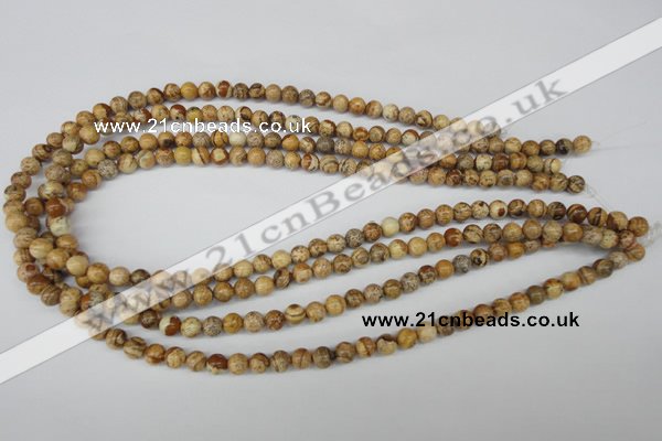 CRO09 15.5 inches 6mm round picture jasper beads wholesale