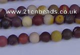 CRO1000 15.5 inches 4mm round matte mookaite gemstone beads