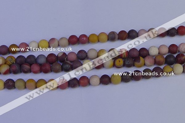 CRO1003 15.5 inches 10mm round matte mookaite gemstone beads