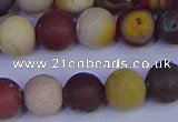 CRO1004 15.5 inches 12mm round matte mookaite gemstone beads