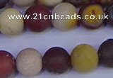 CRO1005 15.5 inches 14mm round matte mookaite gemstone beads