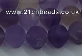 CRO1013 15.5 inches 10mm round matte amethyst gemstone beads