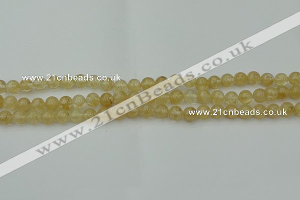 CRO1020 15.5 inches 4mm round yellow watermelon quartz beads