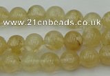 CRO1021 15.5 inches 6mm round yellow watermelon quartz beads