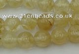 CRO1022 15.5 inches 8mm round yellow watermelon quartz beads