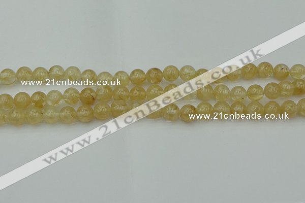 CRO1022 15.5 inches 8mm round yellow watermelon quartz beads