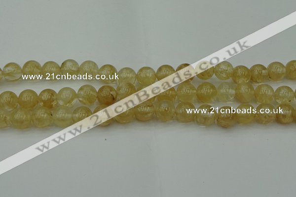 CRO1023 15.5 inches 10mm round yellow watermelon quartz beads