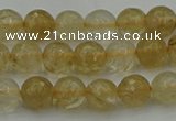 CRO1030 15.5 inches 4mm faceted round yellow watermelon quartz beads