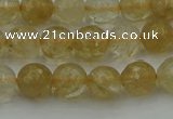 CRO1031 15.5 inches 6mm faceted round yellow watermelon quartz beads