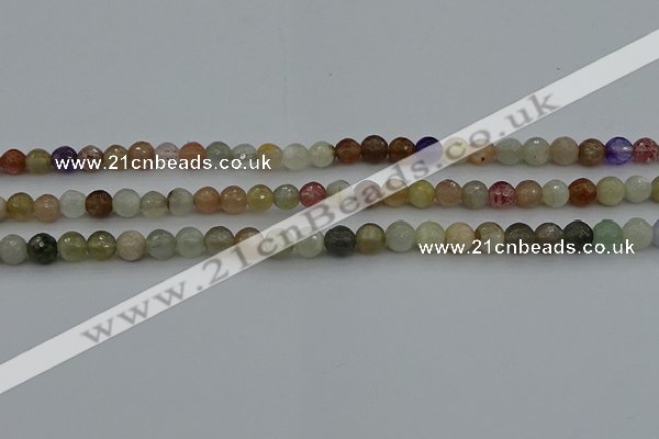 CRO1041 15.5 inches 6mm faceted round mixed gemstone beads