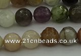 CRO1043 15.5 inches 10mm faceted round mixed gemstone beads