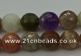 CRO1044 15.5 inches 12mm faceted round mixed gemstone beads